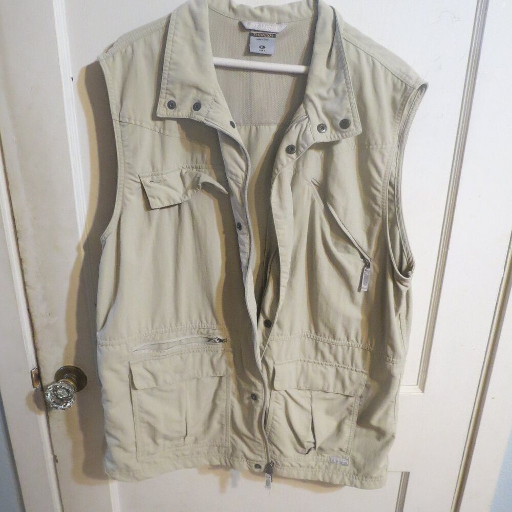Columbia Men's Titanium Outdoor Vest Khaki Cream Size XL